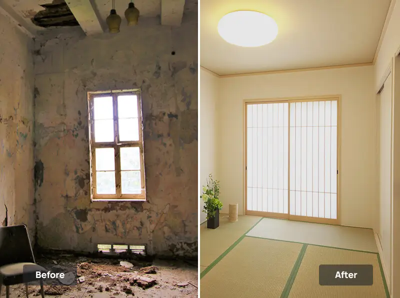 Before and After renovation